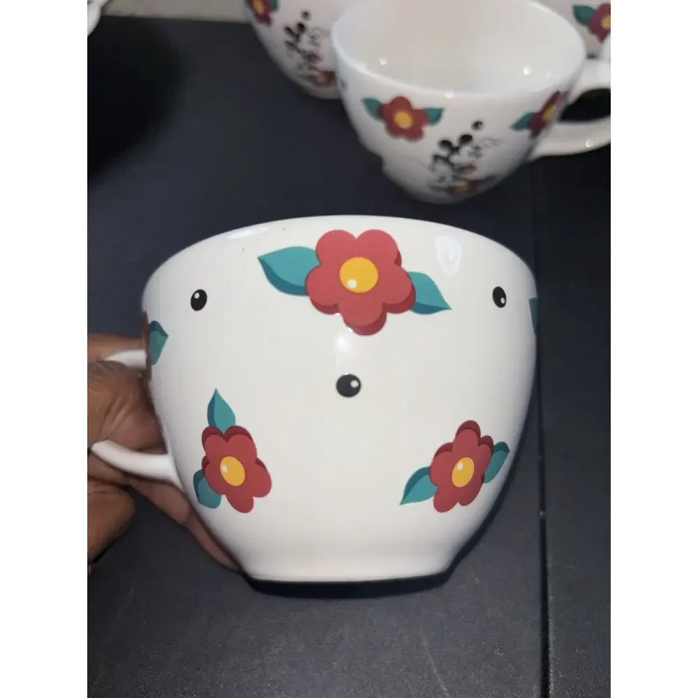 6 Vtg Disney PFALTZGRAFF MICKEY MOUSE Coffee Tea Mugs Cups RARE